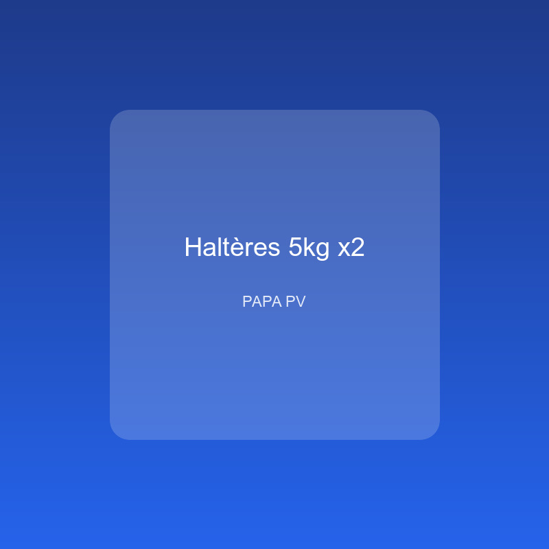 Haltères 5kg lot de 2